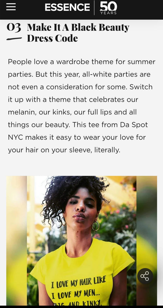 YES I AM Clothing and DA SPOT NYC is featured in Essence!