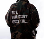 BUT SHE DIDN'T QUIT THO....ARMY JACKET - YESIAMINC