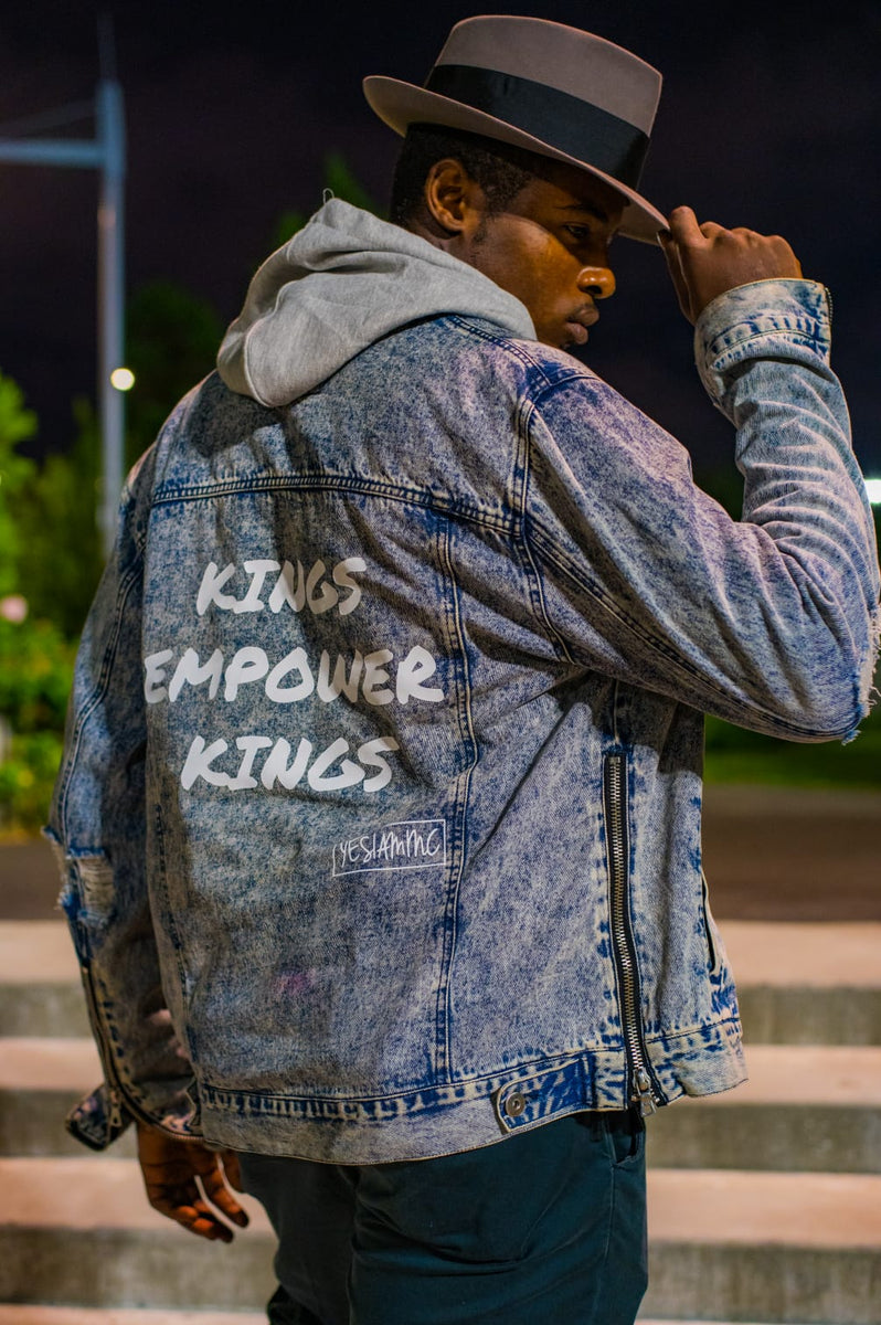 Kings Empower Kings DENIM JACKET – YES I AM, INC