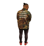 GOOD VIBES AND MONEY ARMY JACKET - YESIAMINC
