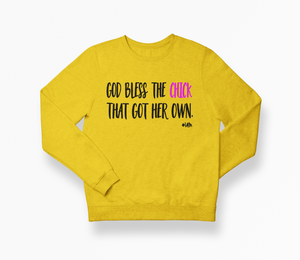 
                  
                    God Bless the Chick Sweatshirt - YESIAMINC
                  
                