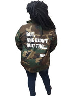 BUT SHE DIDN'T QUIT THO....ARMY JACKET - YESIAMINC