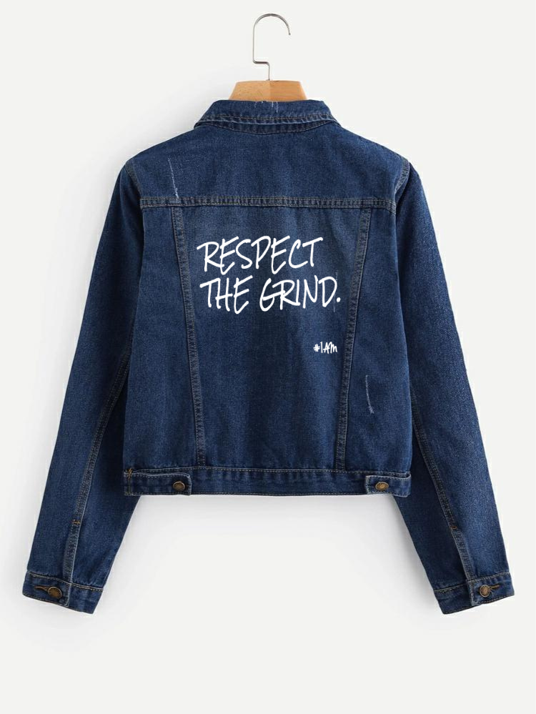 Respect the Grind Denim Jacket - YESIAMINC